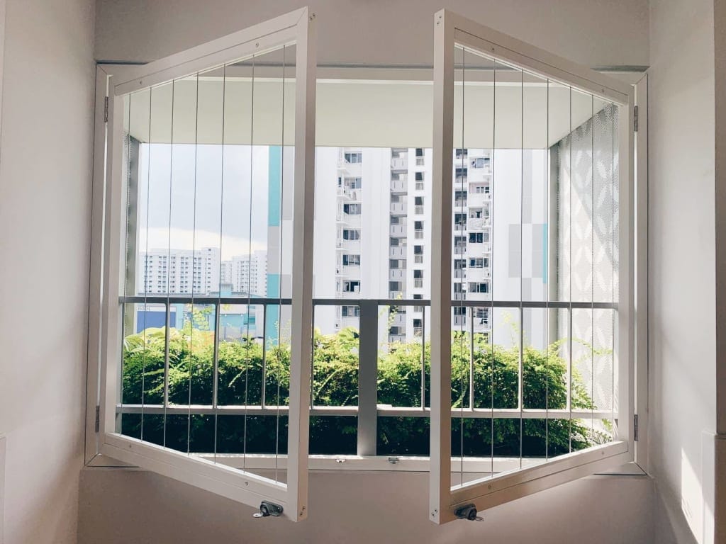 Window Invisible Grills installation in Tamil Nadu
